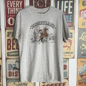 Vintage Disneyland Minnie Mouse Cowgirl Gray Short Sleeve Tee